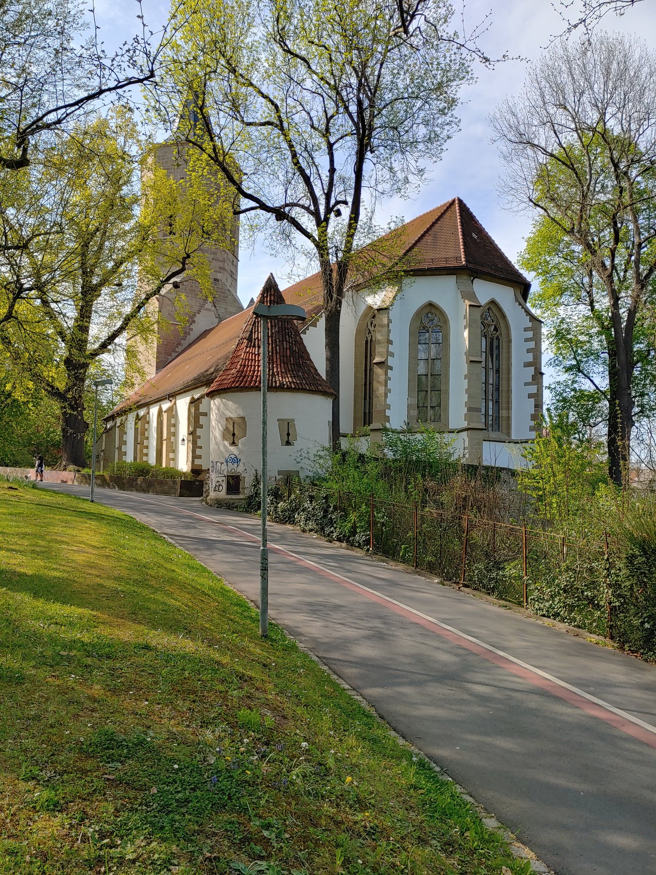Michaelskirche in Waiblingen im Frühlingslicht
